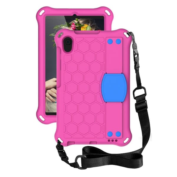 Huawei MediaPad M5 Lite 8 honeycomb-texturfodral - Ros / Blå Rosa
