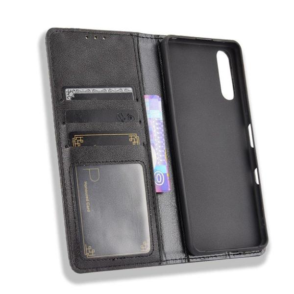 Bofink Vintage läder Sony Xperia 10 III fodral - Svart Svart