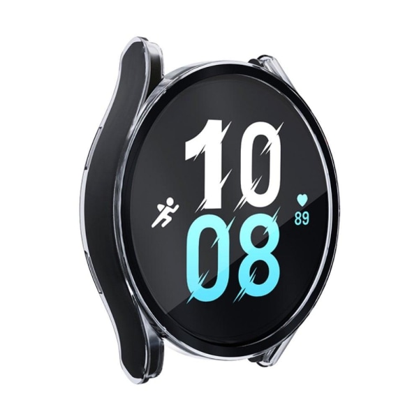 Samsung Galaxy Watch 5 (40mm) / 4 (40mm) suojakuori karkaistulla lasilla - Läpinäkyvä Transparent