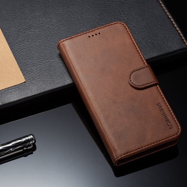 LC.IMEEKE Samsung Galaxy S10e lommebok deksel - Kaffe Brown
