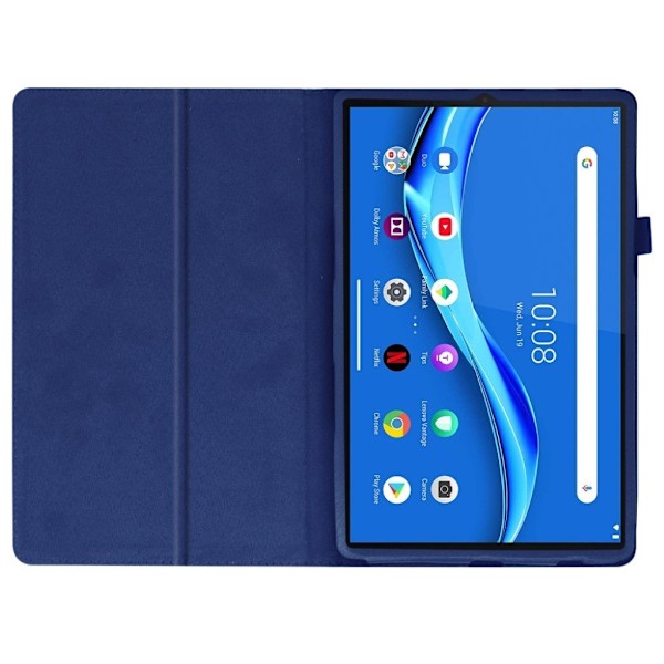 Lenovo Tab M10 FHD Plus litchi læderetui - Mørkeblå Blue