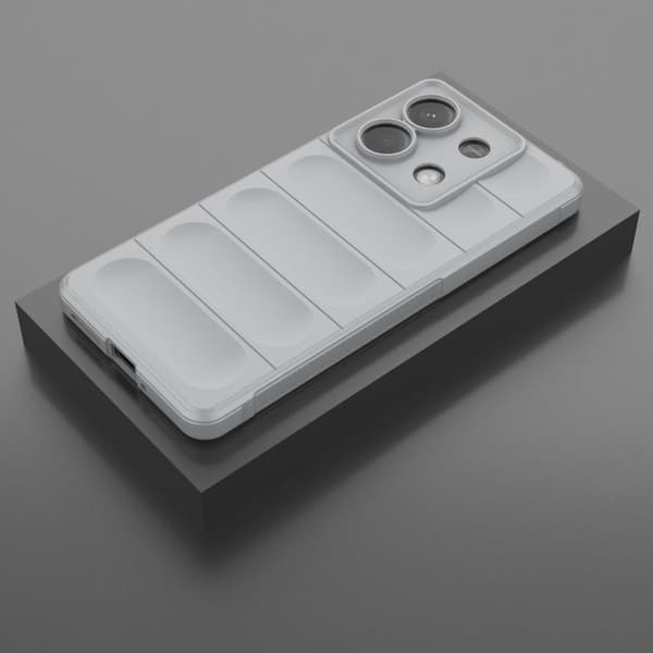 Deksel med mykt grep for Xiaomi Redmi Note 13 - Lysegrå Silver grey