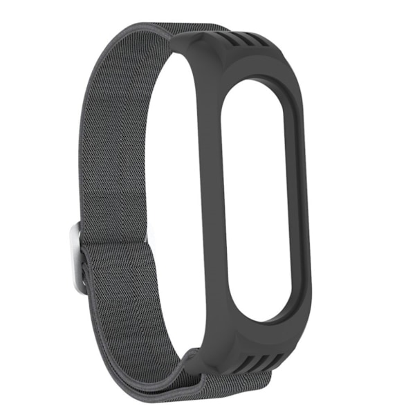 Xiaomi Mi Smart Band 6 / 5 nylon urrem - Mørkegrå Silver grey