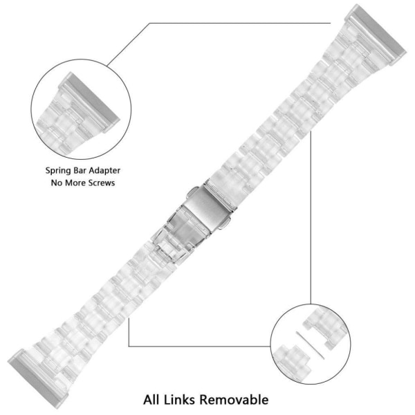 Fitbit Sense / Versa 3 resin watch band - Transparent Transparent