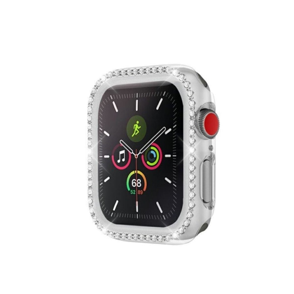 Strassikoristeinen koristeellinen kehys Apple Watch Series 3/2/1 42mm - Läpinäkyvä Silver grey