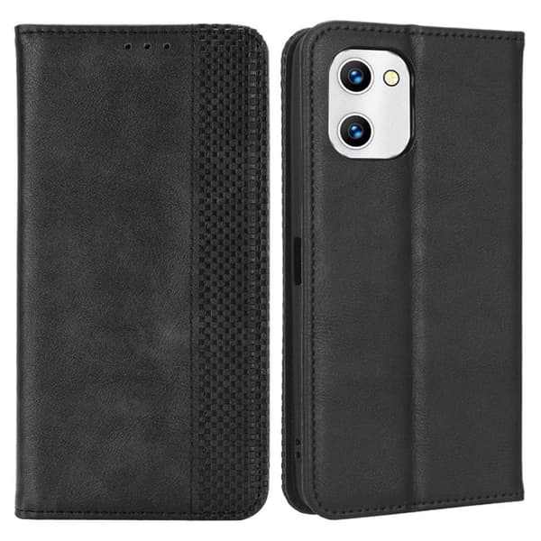 Bofink Vintage Umidigi C1 Nahkakotelo - Musta Black