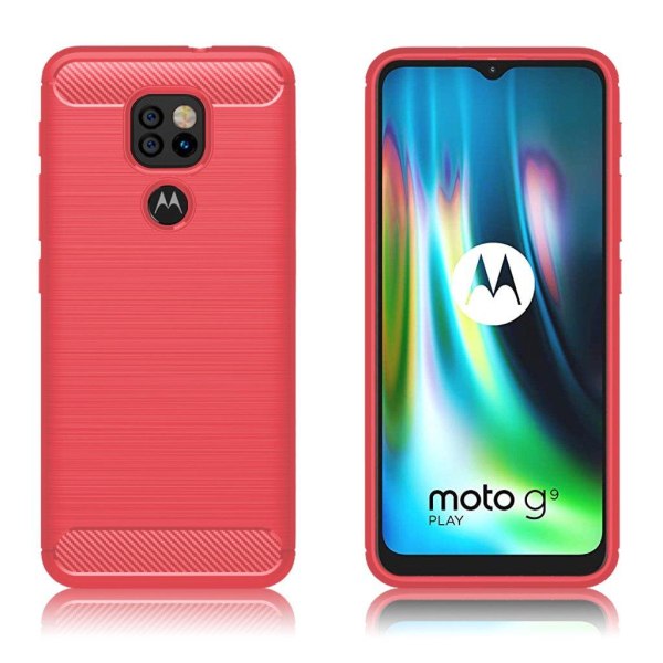 Carbon Flex Etui Motorola Moto G9 Play - Rød Red