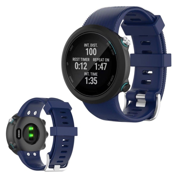 Garmin Swim 2 / Forerunner 45 / 45S holdbar silikone Urrem - Mørkeblå Blue