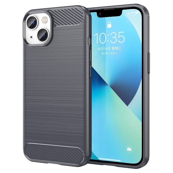 Carbon Flex iPhone 14 Plus skal - Silver/Grå Silvergrå