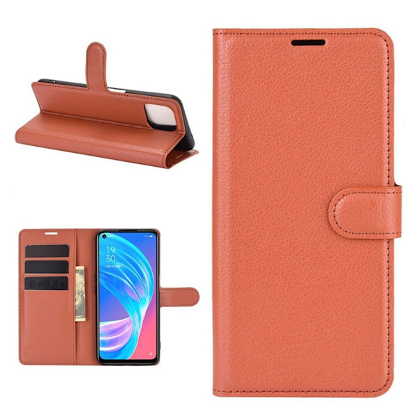 Classic Oppo A72 5G Flippetui - Brun Brown