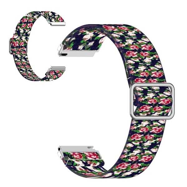 20mm Universal pattern printing nylon watch band - Blue / Rose multifärg
