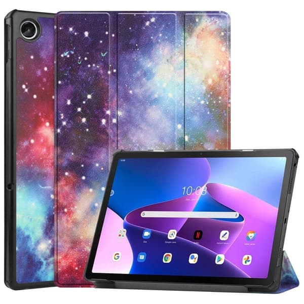 Lenovo Tab M10 Plus (Gen 3) skinnveske med trefoldig mønster - Stjernetåke Multicolor