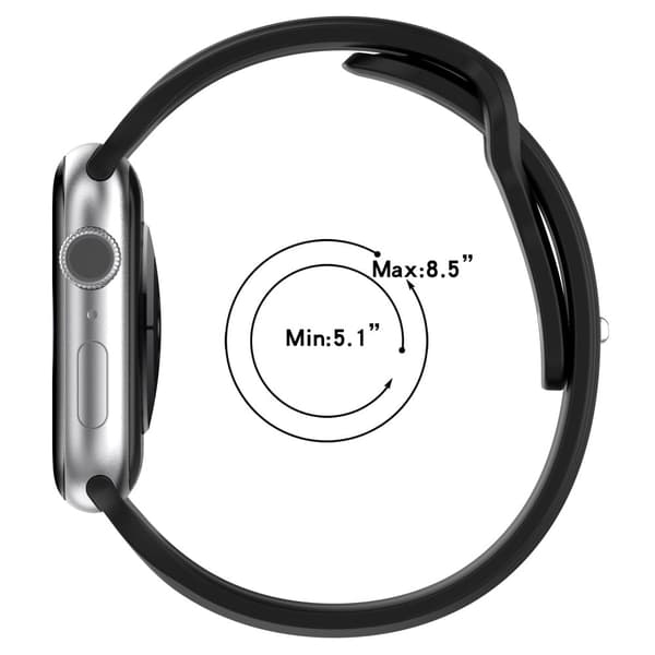 Apple Watch Series 8 (45mm) / Watch Ultra silikonarmband - Mörkgrå Silvergrå