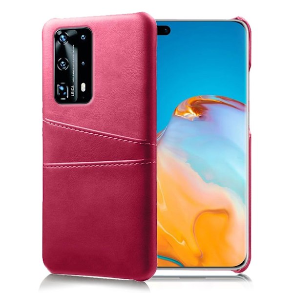 Huawei P40 Pro skal med korthållare - Rosa Rosa