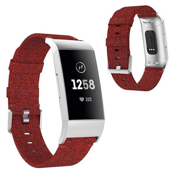 Fitbit Charge 4 / 3 kestävä ranneke - Punainen Red