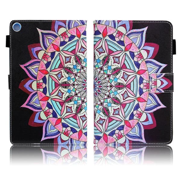 Samsung Galaxy Tab A 8.0 (2019) elegant mönstrad läder flip fodral - mandala multifärg