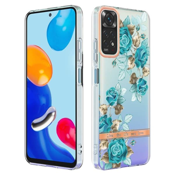 Supertyndt og holdbart softcover til Xiaomi Redmi Note 11S / Note 11 - Blå Rose Blue