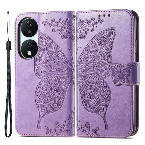 Butterfly Honor X7b skinnveske - Lyselilla Purple