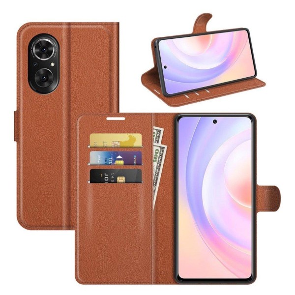 Klassisk Honor 50 SE flip etui - Brun Brown