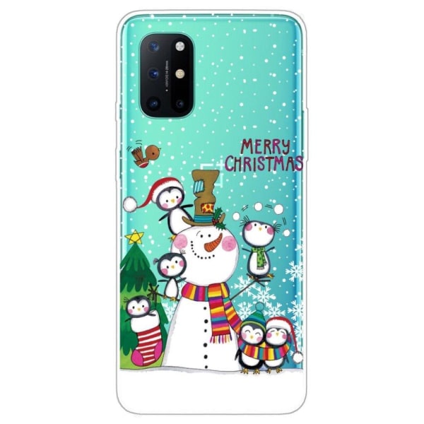 Christmas OnePlus 8T etui - Snowman and pingvin White