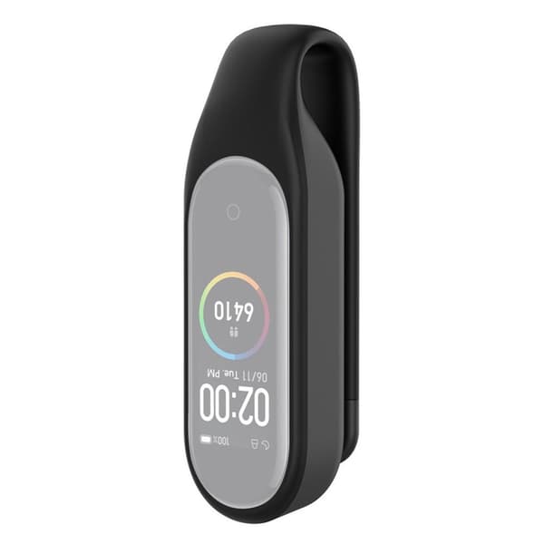 Xiaomi Mi Smart Band 6 / 5 silikon deksel klips spenne - Svart Black