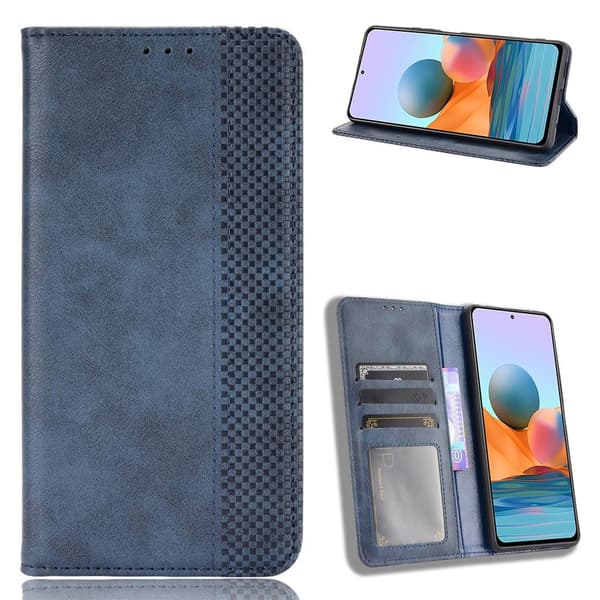 Bofink Vintage Xiaomi Redmi Note 10 Pro / Xiaomi Redmi Note 10 Pro Max nahkakotelo - Sininen Blue