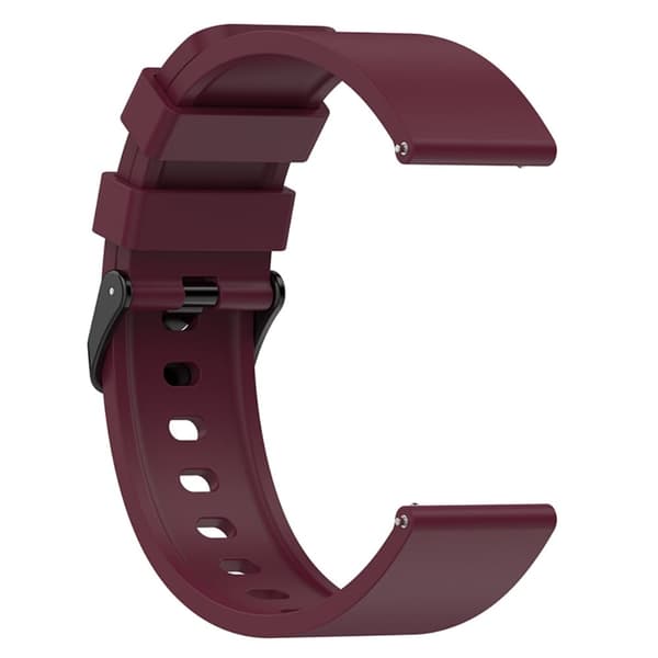 Amazfit Bip 3 / Bip S silikoneurrem med sort spænde - Rødvin Red