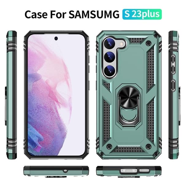 Bofink Combat Samsung Galaxy S23 Plus Etui - Sortliggrøn Green