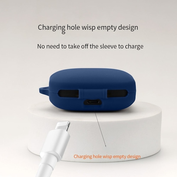OnePlus Buds Pro 2 silikoneovertræk med spænde - Mørkeblå Blue
