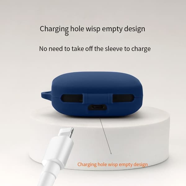 OnePlus Buds Pro 2 silikonisuojus soljella - Tummansininen Blue
