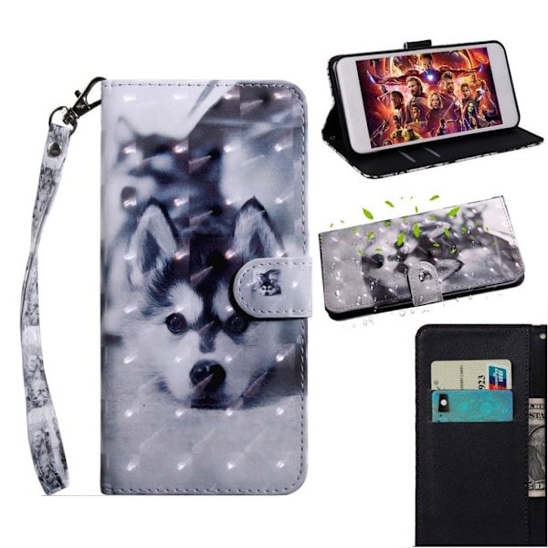 Huawei P30 Lite kuvio nahkakotelo - Kissa Multicolor