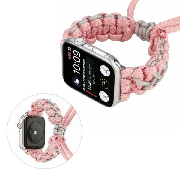 Cool braid style klockarmband för Apple Watch Series 6 / 5 40mm Rosa