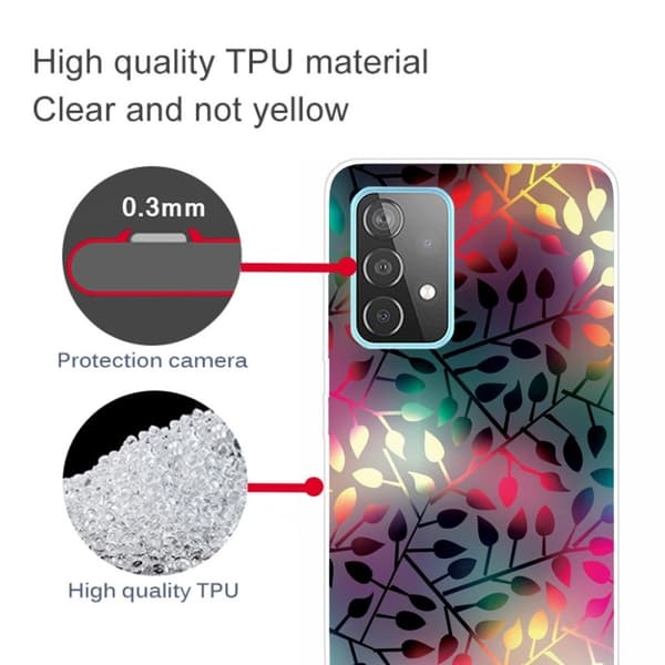 Deco Samsung Galaxy A52 5G Etui - Blad Multicolor