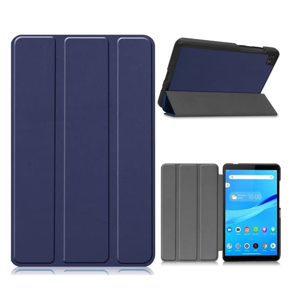 Lenovo Tab M7 flipfodral i litchi-läder - Blå Blå