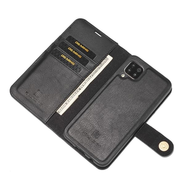DG.MING Samsung Galaxy A42 5G 2-in-1 pung etui - sort Black