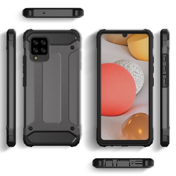 Armour Guard Suojakotelo Samsung Galaxy A42 5G - Harmaa Silver grey