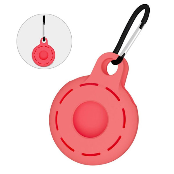 AirTags silikonskydd med rund form - Korall Orange