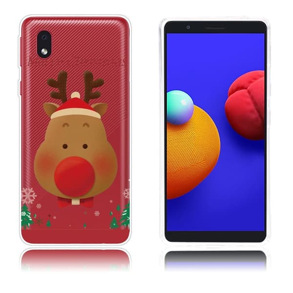 Jul Samsung Galaxy A01 Core-etui - Elg Med Rød Nese Brown
