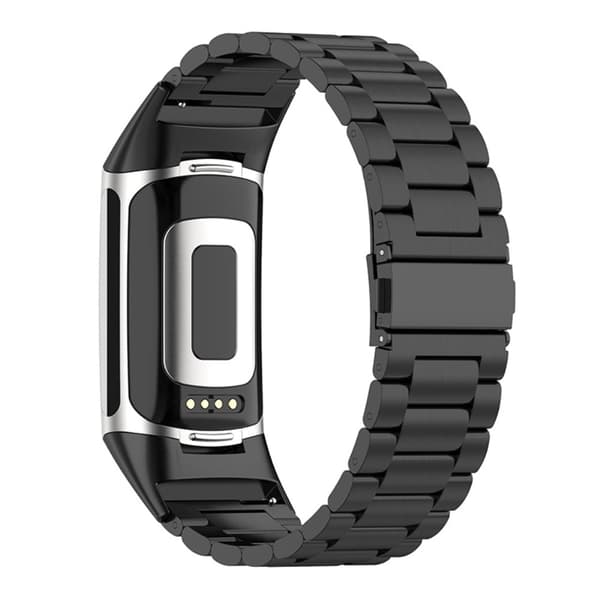 Fitbit Charge 5 kolminkertainen helmityylinen kellonhihna - Musta Black