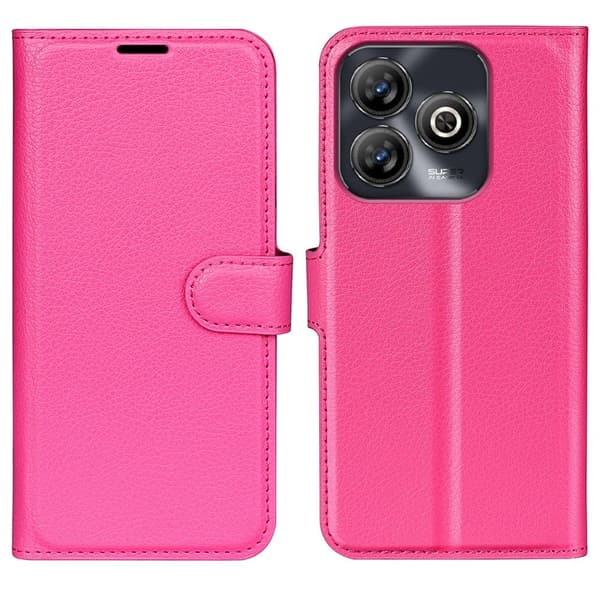 Classic ZTE Blade A75 flip kuoret - Ruusu Pink