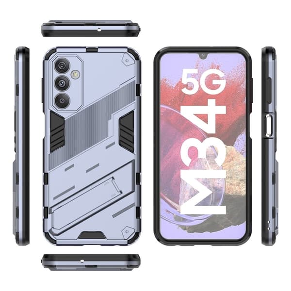 Stöttåligt Samsung Galaxy M34 hybridskal - Blå Blå