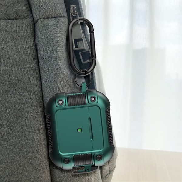AirPods Pro 2 skyddsfodral med spänne - Svart Svart