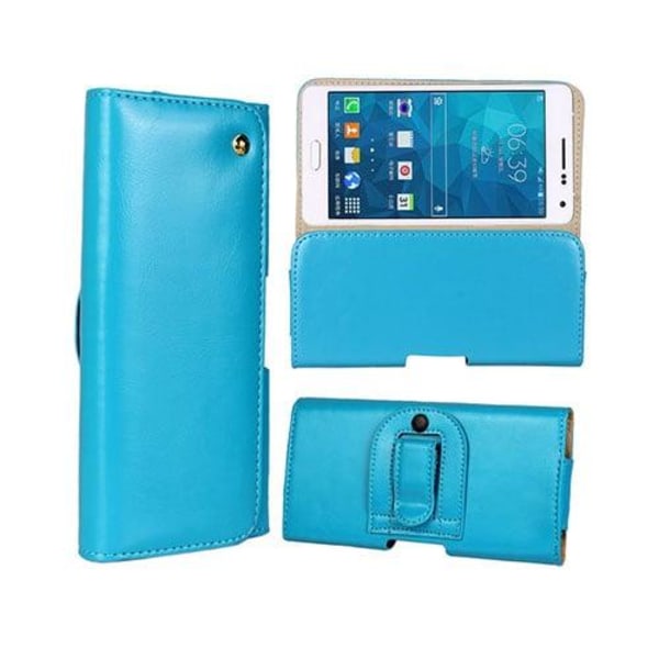 Gaarder Taske Samsung Galaxy A3 Ægte Læder Bælte Etui - Lyseblå Blue