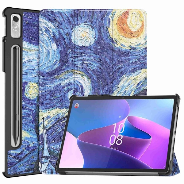 Lenovo Tab P11 Pro (2. generation) læderetui med trefoldigt mønster - Stjernehimmel Blue
