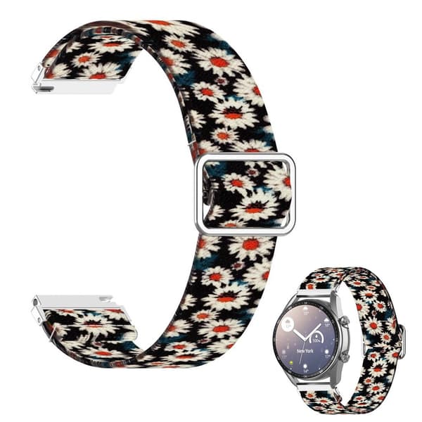 22mm Universal kuvio tulostus nylon kellonauha - Krysanteemi Multicolor