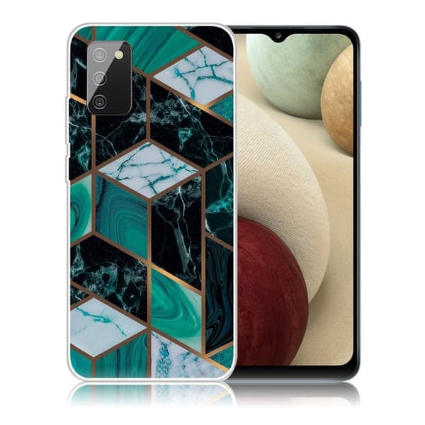 Marble Samsung Galaxy A02s Etui - Emerald marble Green