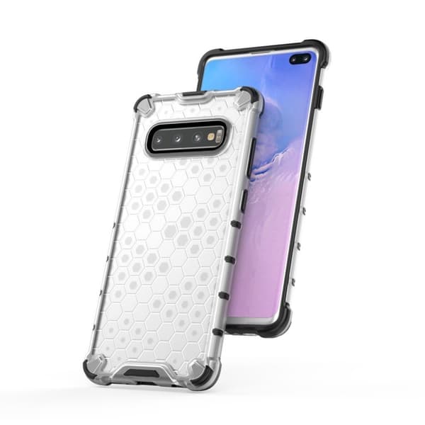 Bofink Honeycomb Samsung Galaxy S10 Plus deksel - Hvit White
