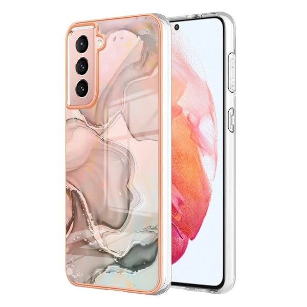 Marble Samsung Galaxy S21 Etui - Lyserød Pink