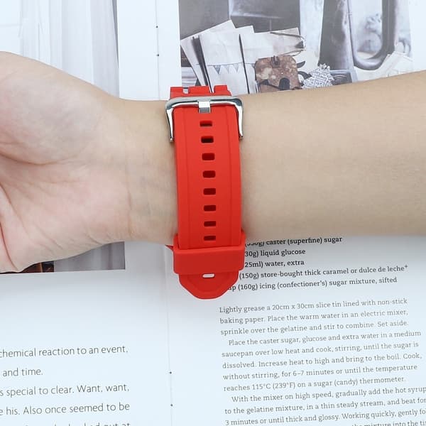 Apple Watch Series 41mm / 40mm / 38mm silikoninen ranneke - Punainen Red