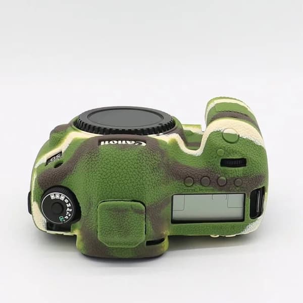 Canon EOS 5D Mark III / 5DS / 5DRS silikonöverdrag - Kamouflage Grön